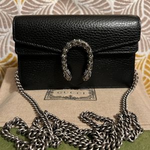 GUCCI dionysius leather super mini shoulder bag in chain